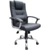 Melbourne Leather Faced Manager Chair Black