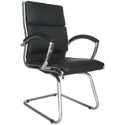 Formosa Enviro Leather Cantilever Chair Black