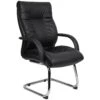 Ashbourne Leather Faced Visitor Chair
