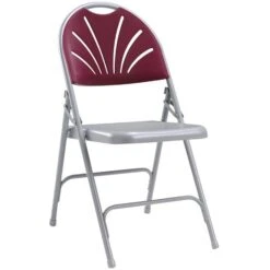 Fan Back Steel Folding Chair (Pack Of 4)