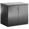Black Lumina High Gloss Double Door Cupboard