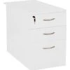 Next Day Vogue White Desk High Pedestals