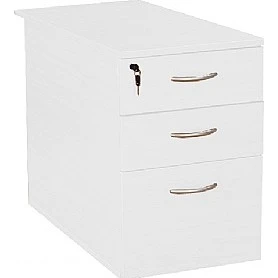 Next Day Vogue White Desk High Pedestals
