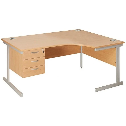 Commerce II Ergonomic Desks With Fixed Pedestal