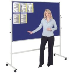 Double Sided Felt Mobile Noticeboard
