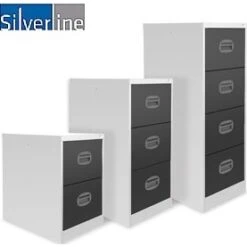 Silverline Two Tone Kontrax Filing Cabinets