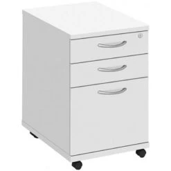 NEXT DAY Commerce II White Under Desk High Mobile Pedestal