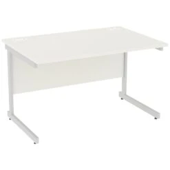 Next Day Vogue White Rectangular Cantilever Desks