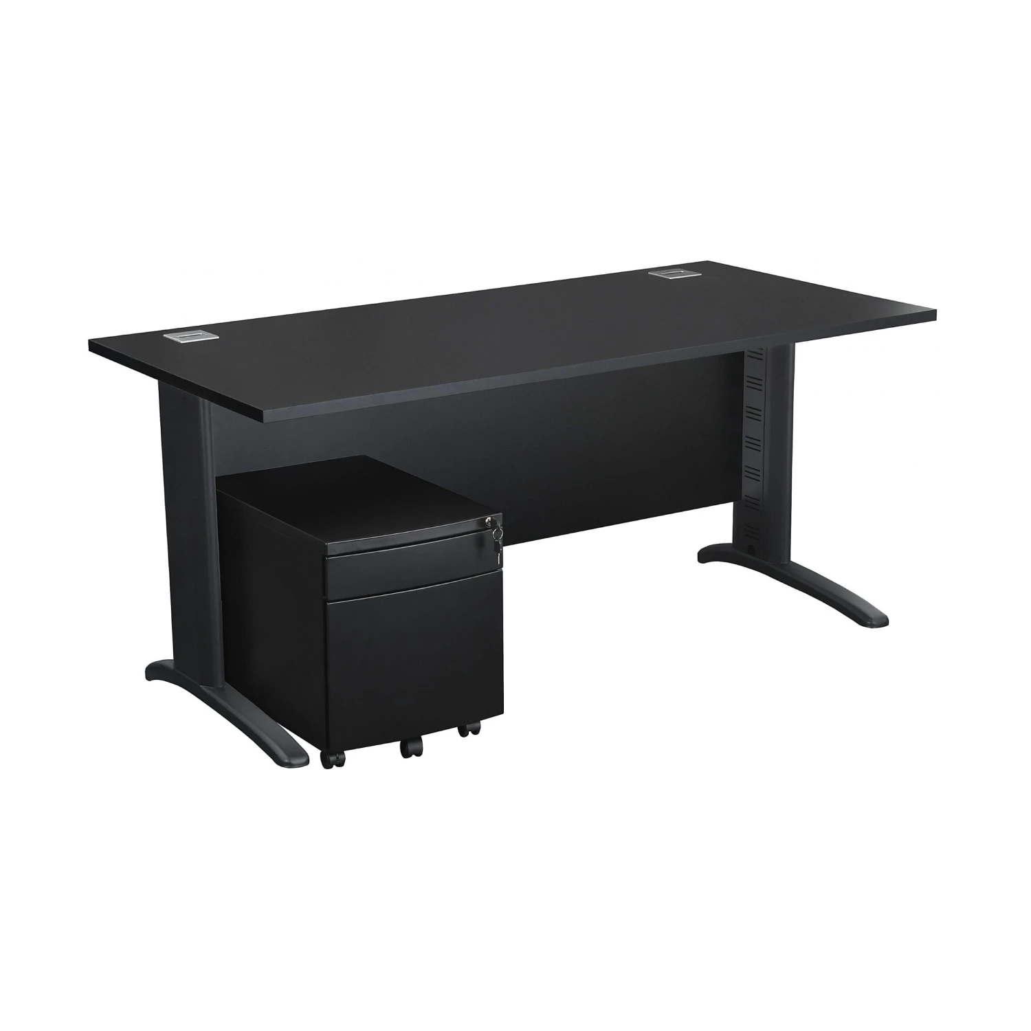 Next Day Karbon K5 IT Desks With Metal Low Mobile Pedestal
