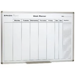 Weekly Planner Marked Magnetic Whiteboard