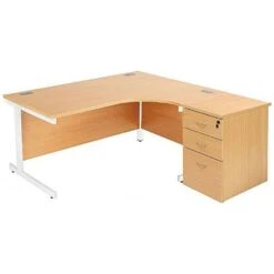 NEXT DAY Commerce II Ergonomic Desks With Desk High Pedestal
