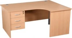 Karbon K2 Ergonomic Panel End Office Desks With Fixed Pedestal