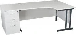 Karbon K3 Ergonomic Deluxe Cantilever Desk With 800D Desk End Pedestal