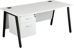 Karbon K6 A-Frame Rectangular Desks With Single Fixed Pedestal