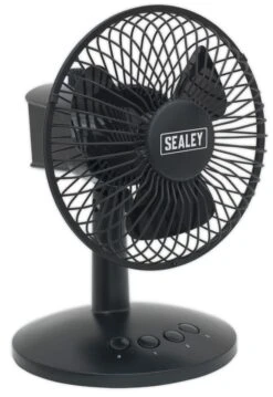Sealey 3-Speed Oscillating USB Desk Fan