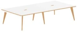 Bianco 4 Person Back To Back Rectangular Bench Desk