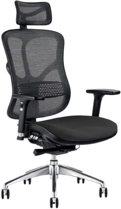 F94 Mesh And Fabric Office Chair With Headrest
