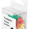 Box Of 25 Coloured Push Pins