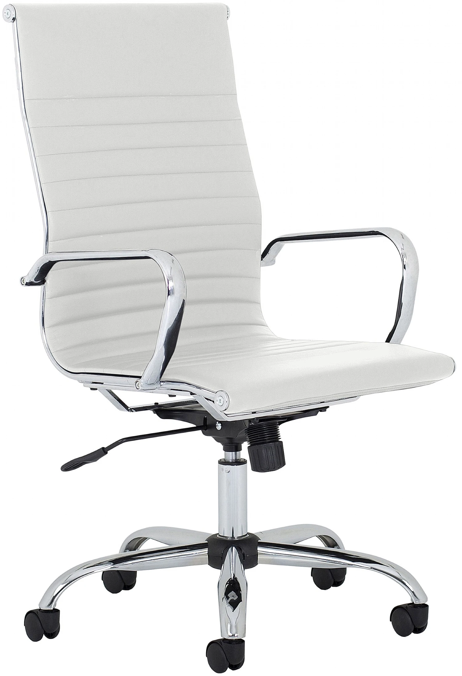 Chase White Bonded Leather High Back Office Chair